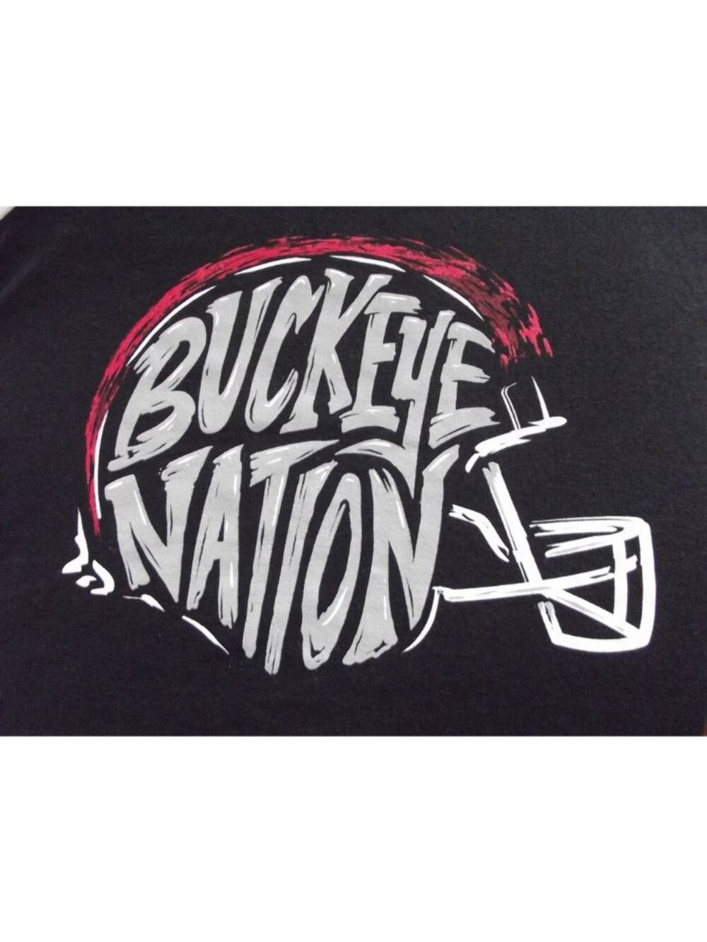 Ohio State Football T-Shirt Womens Size Small black white Buckeye Nation basebal - Picture 5 of 11